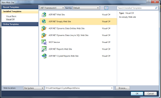 How to create crystal reports in visual studio 2010 in asp.net