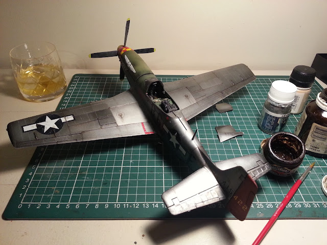 weathering my 1/32 Hasegawa P-51D Mustang