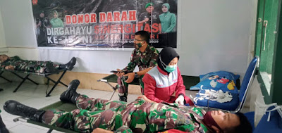 30 Tentara di Putussibau Donorkan Darahnya