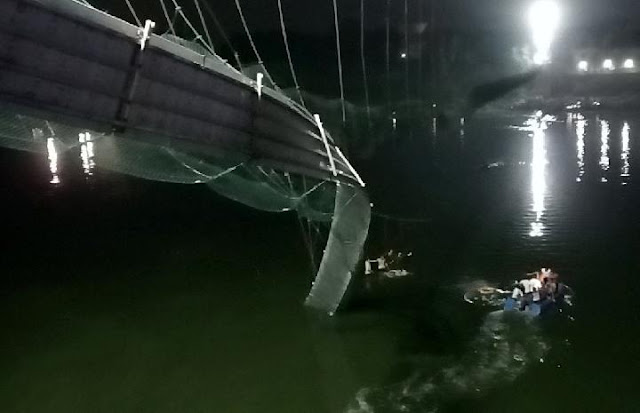 Jembatan Gantung di India Ambruk, Lebih dari 80 Tewas