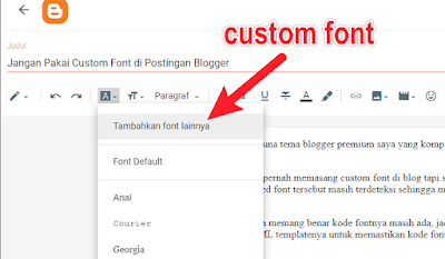 Custom Font Blogger