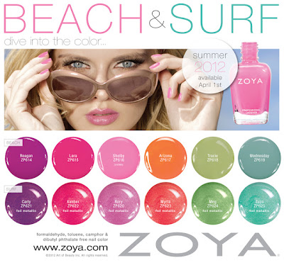 Zoya, Zoya nail polish, Zoya Summer 2012 Nail Polish Collections, Zoya Summer 2012 Beach and Surf Collections, Zoya Beach, Zoya Surf, Zoya Beach Summer 2012, Zoya Surf Summer 2012, nail, nails, nail polish, polish, lacquer, nail lacquer, Zoya nail polish, Zoya nail lacquer