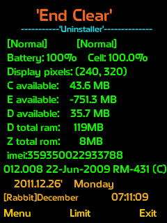 endclear symbian