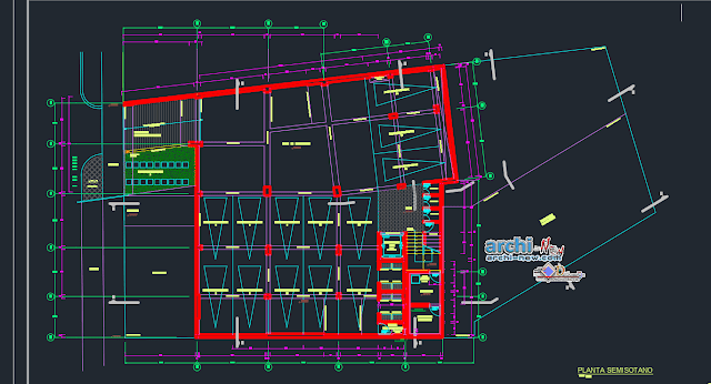 Residential social housing in AutoCAD 