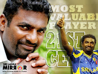 Murali crowned as the most valuable Test player of 21st century.