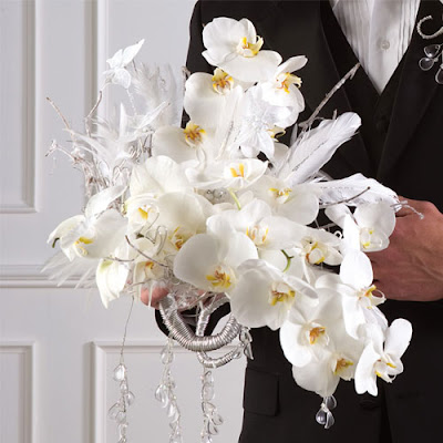 pics Orchid and Feather Bouquet