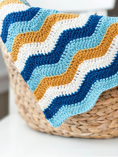 wavy crochet blanket pattern