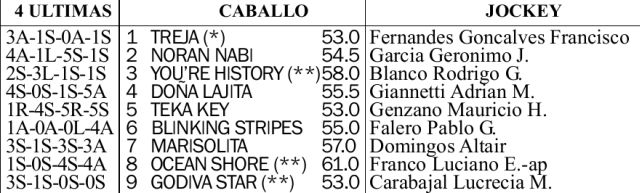 Hipódromo San Isidro Handicap Tiny Programa