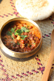 curry indien de pois chiches aux raiisins