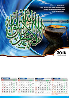 kalender Blanko 2016 Kaligrafi murah