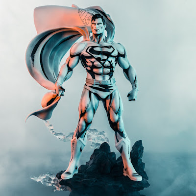 San Diego Comic-Con 2024 Exclusive DC Comics Batman & Superman B&W Variant Statues by PureArts x PREVIEWS
