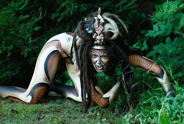 Artist Create Bodypainting Art at the 15th World Bodypainting Festival in Poertschac, Austria