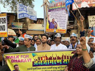 AAP Mumbai Vice President Sandeep Katke leads initiative called "Walk for Dharavi"