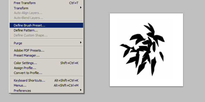 custom photoshop leaves grass brush