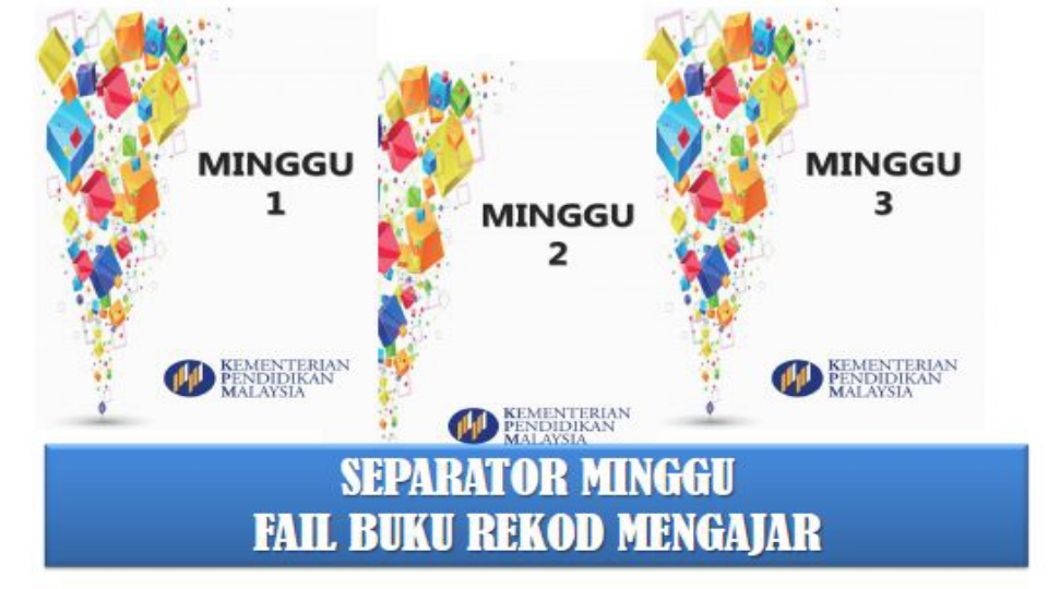 Separator Mingguan Fail Buku Rekod Mengajar Profesional 