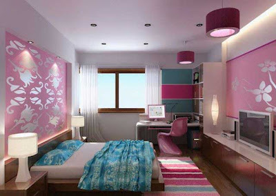 Contoh Gambar Desain Interior Kamar Minimalis Bernuansa Pink