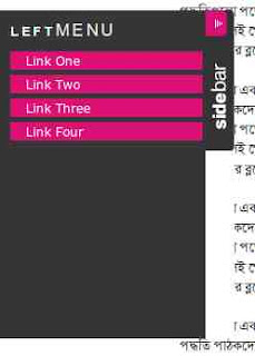 leftside collapsible floating menu