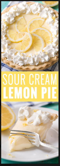 CREAMY SOUR CREAM LEMON PIE