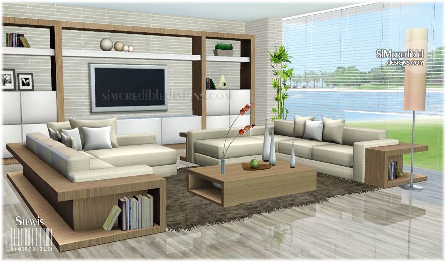 My Sims  3 Blog Suavis Living  Set by Simcredible Designs 