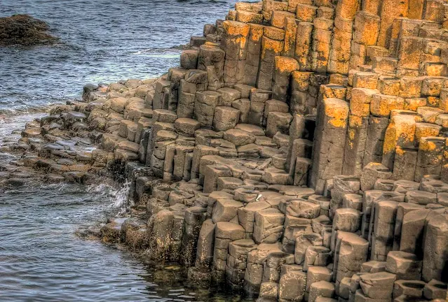 The causeway columns extends underwater