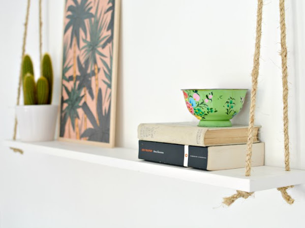 DIY: HOW TO MAKE AN EASY MINIMAL HANGING SHELF !