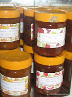 jars of apple and tomato chutney in my store cupboard