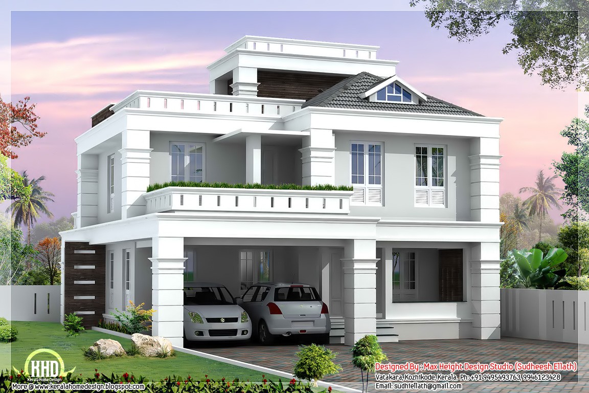  4  bedroom  modern home  design  2550 sq ft Kerala home  