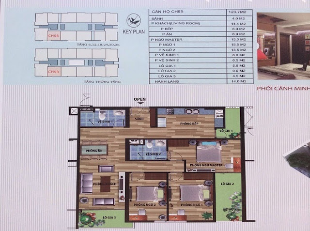 Căn hộ 5B - Chung cư CT4 Vimeco