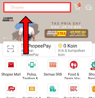 cara memesan barang di Shopee