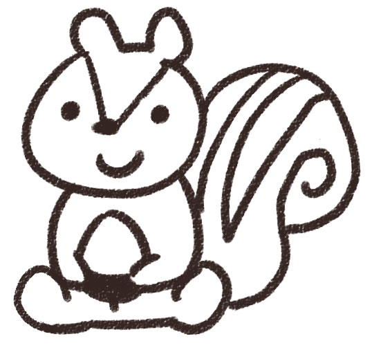 リスのイラスト 動物 ゆるかわいい無料イラスト素材集 リスのイラスト 動物 ゆるかわいい無料イラスト素材集