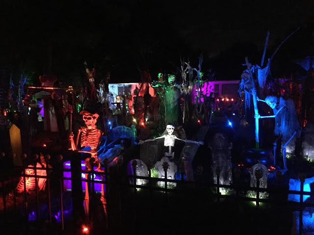 Elaborate Halloween display on Drury Lane in Arlington Heights, IL