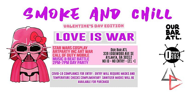 Smoke And Chill Atl Presents Love is War Valentine's Day Cosplay Party