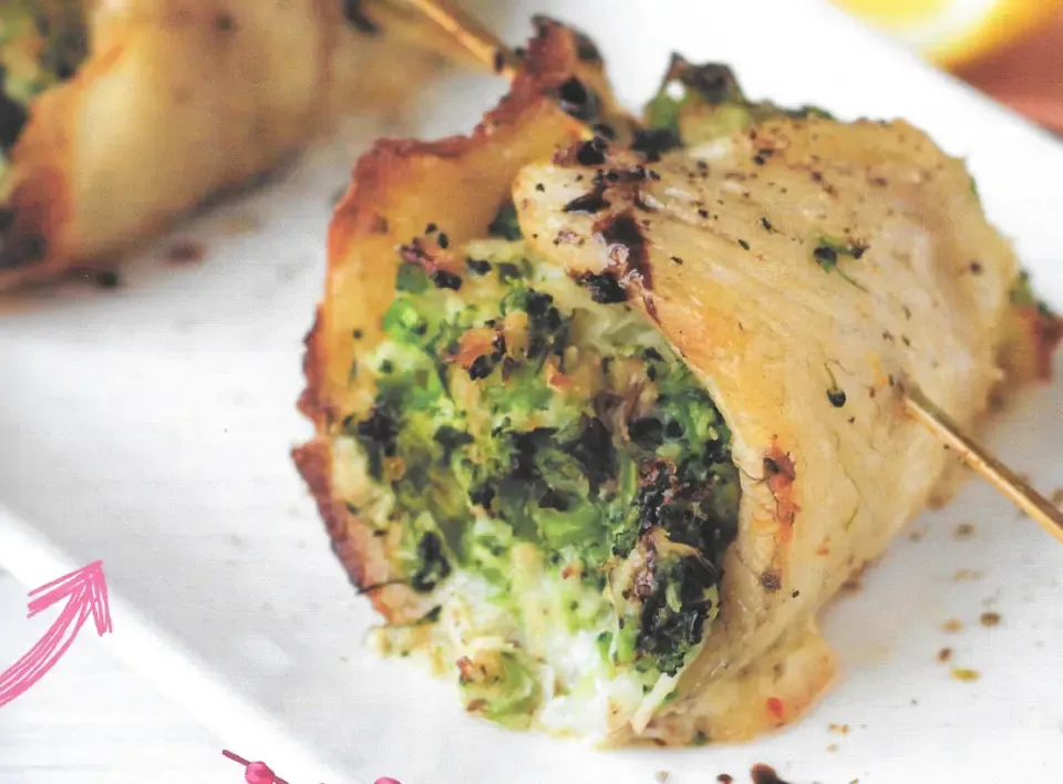 Involtini di sogliola con ricotta e broccoletti