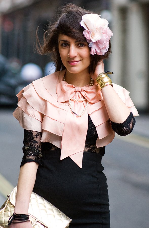 Street Style... With Love in Her Eyes and Flowers in Her Hair