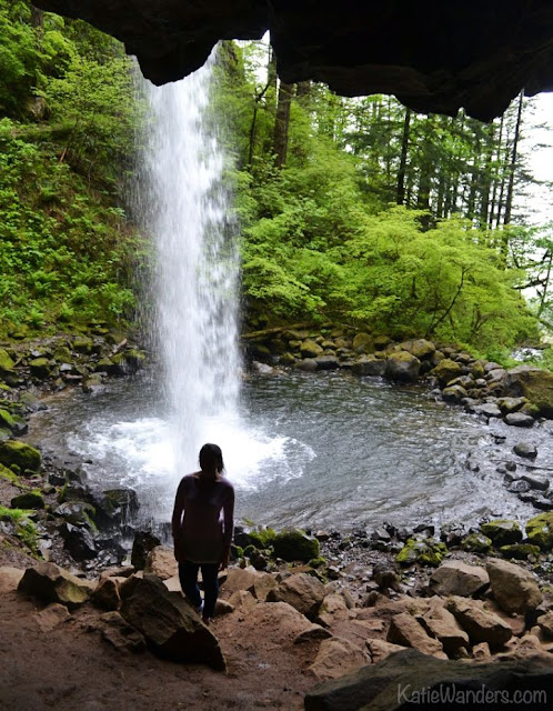 View behind Ponytail Falls