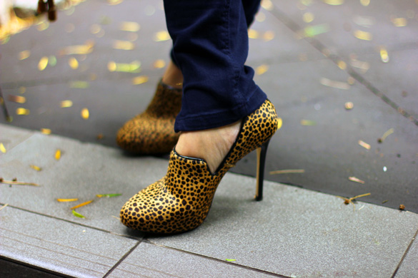 Ann Taylor Leopard Print Booties