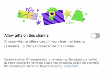How to gift and receive gifted membership on YouTube?