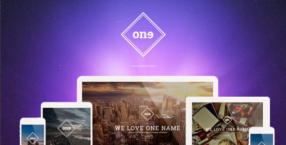 one page HTML template