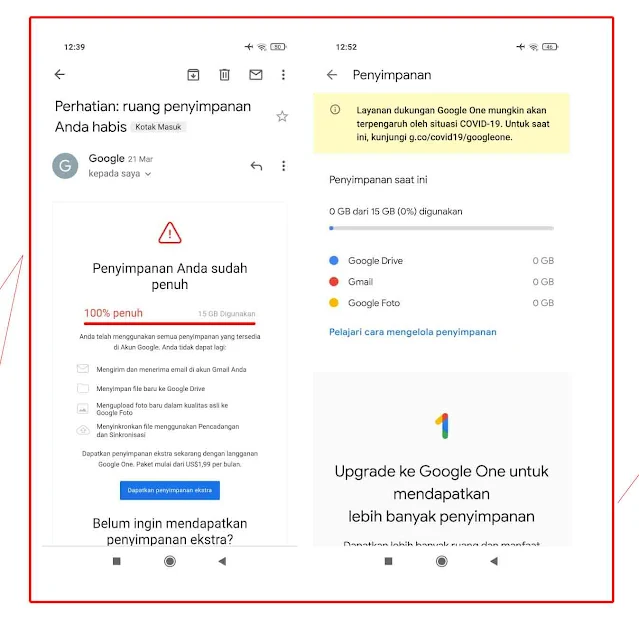 ruang Penyimpanan Penuh Gmail Tidak Bisa Kirim Pesan