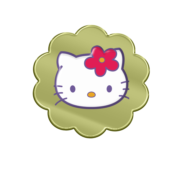 Hello Kitty: Buttons, Labels and Toppers. 