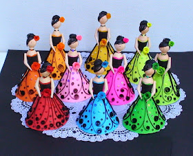 wonderful 3D paper quilling dolls
