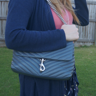 Rebecca Minkoff Edie regular shoulder bag in Luna blue | awayfromtheblue