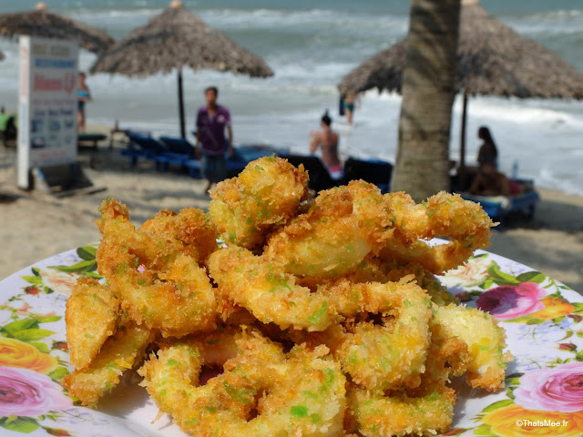 calamar frits mer plage resto mama ly hoi an