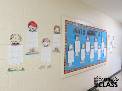 Math About Me- a free craftivity that is All About Me in a math theme! #math #1stgrademath #2ndgrademath #freebies