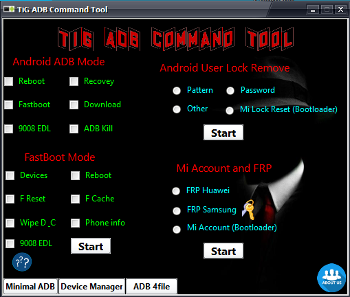 TiG ADB Command Tool Uploder By OMSRS