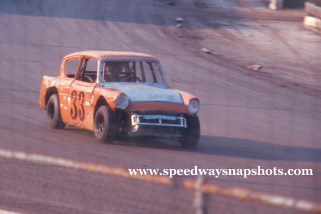  is a mid60s English Ford Anglia modified into an ovaltrack race car