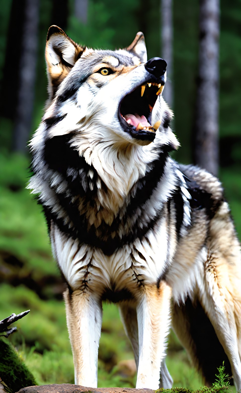 صورة ذئب يصرخ عالية الجودة للموبايل
