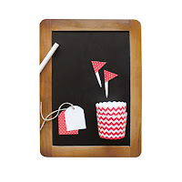 Paper Eskimo Red Chevron Classroom Cupcake Kit