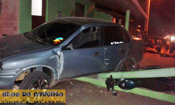 Motorista atropela motociclista e invade casa no Distrito de Padre Vieira em Viçosa do Ceará