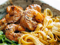 Red Pepper Fettuccine With Shrimp